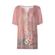 thumbnail image 4 of camiseta de mujer camiseta botón estampado manga corta diario fin de semana moda básica cuello en v regular top rosa/m, 4 of 5