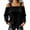 Black, variant on Cold Shoulder Tops for Womens Velvet Long Sleeve off the Shoulder Trendy Blouse Plus Size Tops Daily Wear(Gray,Large)
