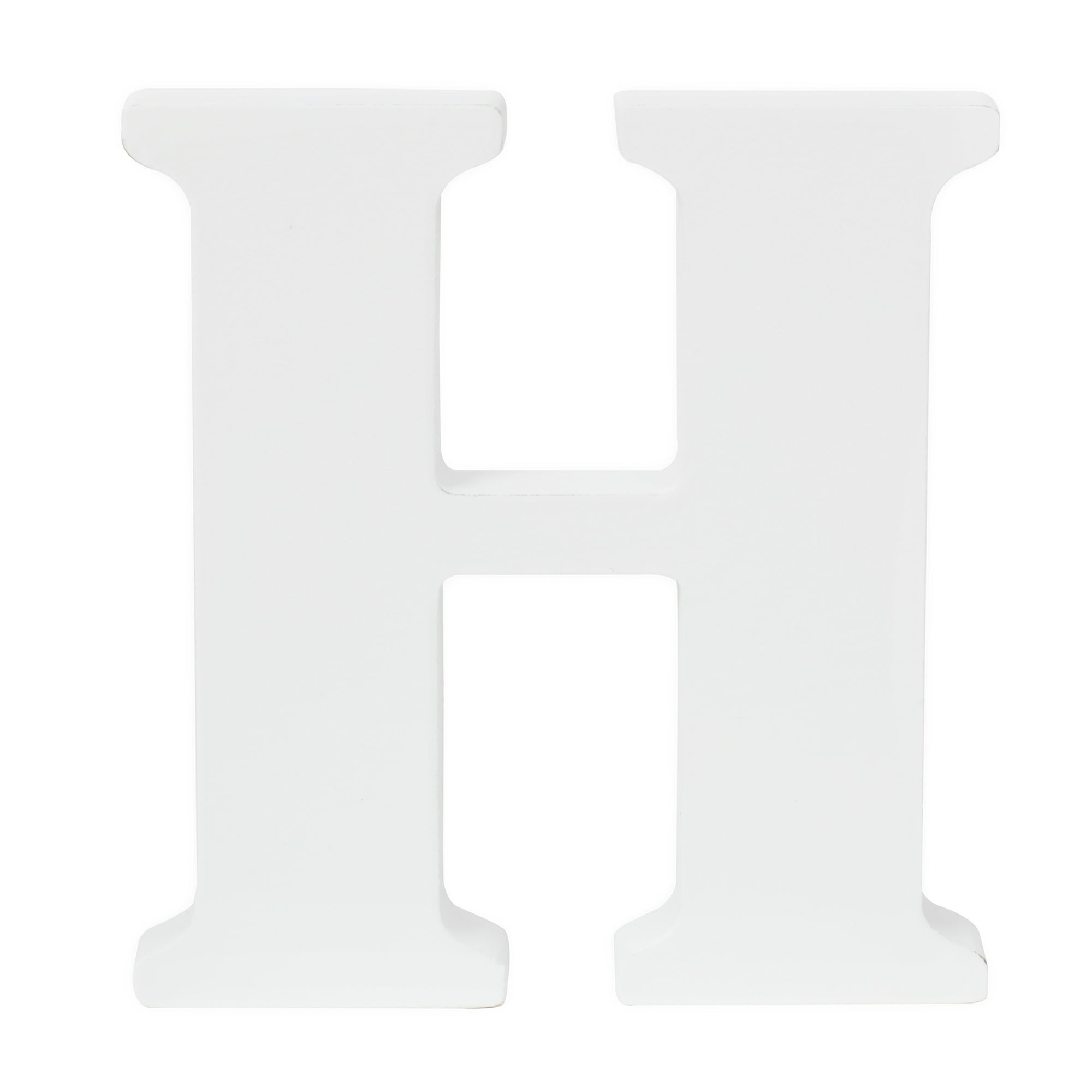 Hello Hobby White Wood Letter H, 3.78 in