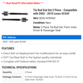 thumbnail image 2 of Tie Rod End Set 2 Piece - Compatible with 2002 - 2010 SC430 2003 2004 2005 2006 2007 2008 2009, 2 of 2