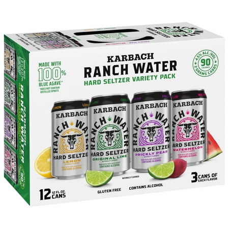 Karbach Brewing Ranch Water Hard Seltzer Craft Variety, 12 pack 12 fl. oz. Aluminum Cans, 4.5% ABV