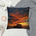 thumbnail image 2 of Orinice Sunset Clouds Building Graphic Decorative Cushion Throw Pillow Cover for Home Couch Living Room Bed Sofa Car Bedroom, Zipper Closure, 1PC 24x24in, 2 of 5