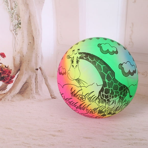 Entrega aleatoria, pelotas de playa de arcoíris, pelota de playa inflable para niños, pelota de voleibol de tacto suave para interiores y exteriores para piscina y jardín