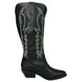 thumbnail image 2 of Soda Women Cowgirl Cowboy Western Stitched Boots Pointy Toe Knee High Black 9, 2 of 3