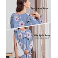 thumbnail image 4 of Pinspark Hospital Nightgowns Women Open Back Nightdress Bedridden Elderly Women' Pajama Dress Long Sleeve Post Surgery Gowns, 4 of 6