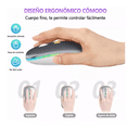 thumbnail image 4 of Ratón Silencioso de Oficina inalámbrico recargable 2.4g gris BLOOSOM, 4 of 4