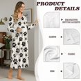 thumbnail image 6 of Xoenoiee Dog Paw Print Nightgown Womens Loose Fit Sleepwear Long Loungewear Dress Soft Long Sleeve House Dress Mumu Dress, Size M, 6 of 7