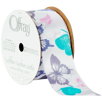 Buy Offray Ribbon, Purple 1 1/2 inch Butterfly Satin Ribbon, 9 feet Online  at desertcartThailand
