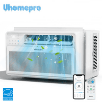 Uhomepro 12,000 BTU Window Air Conditioner with Washable Filter & Adjustable Window Fit, Portable Air Conditioners w/ Cool & Dehumidify - Cools up to 550 Sq. Ft, Energy Star Rated 7.0, White