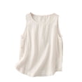 thumbnail image 1 of Birdeem Débardeur pour Femmes Mode Décontractée Été Confort Couleur Unie Col Rond Sans Manches, 1 of 12