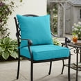 thumbnail image 2 of EAGLE PEAK Outdoor Deep Seat Patio Seat Cushion Set, 2-Piece Back Chair Cushion, Set of 1, Blue, 2 of 8