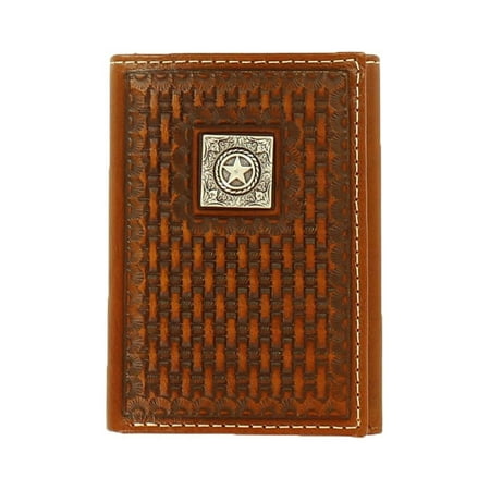 Ariat Unisex Trifold Texas Star Wallet Tan OS