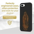 thumbnail image 2 of Case Yard Wooden Case for iPhone-8-Plus Soft TPU Silicone cover Slim Fit Shockproof Wood Protective Phone Cover for Girls Boys Men and Women Supports Wireless Charging Virgin Mary Design, 2 of 7