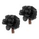 thumbnail image 4 of 2x bandas para el cabello con flores, herramienta de peinado, espiral para el cabello, para recuerdo de fiesta, despedida de soltera negro, 4 of 9