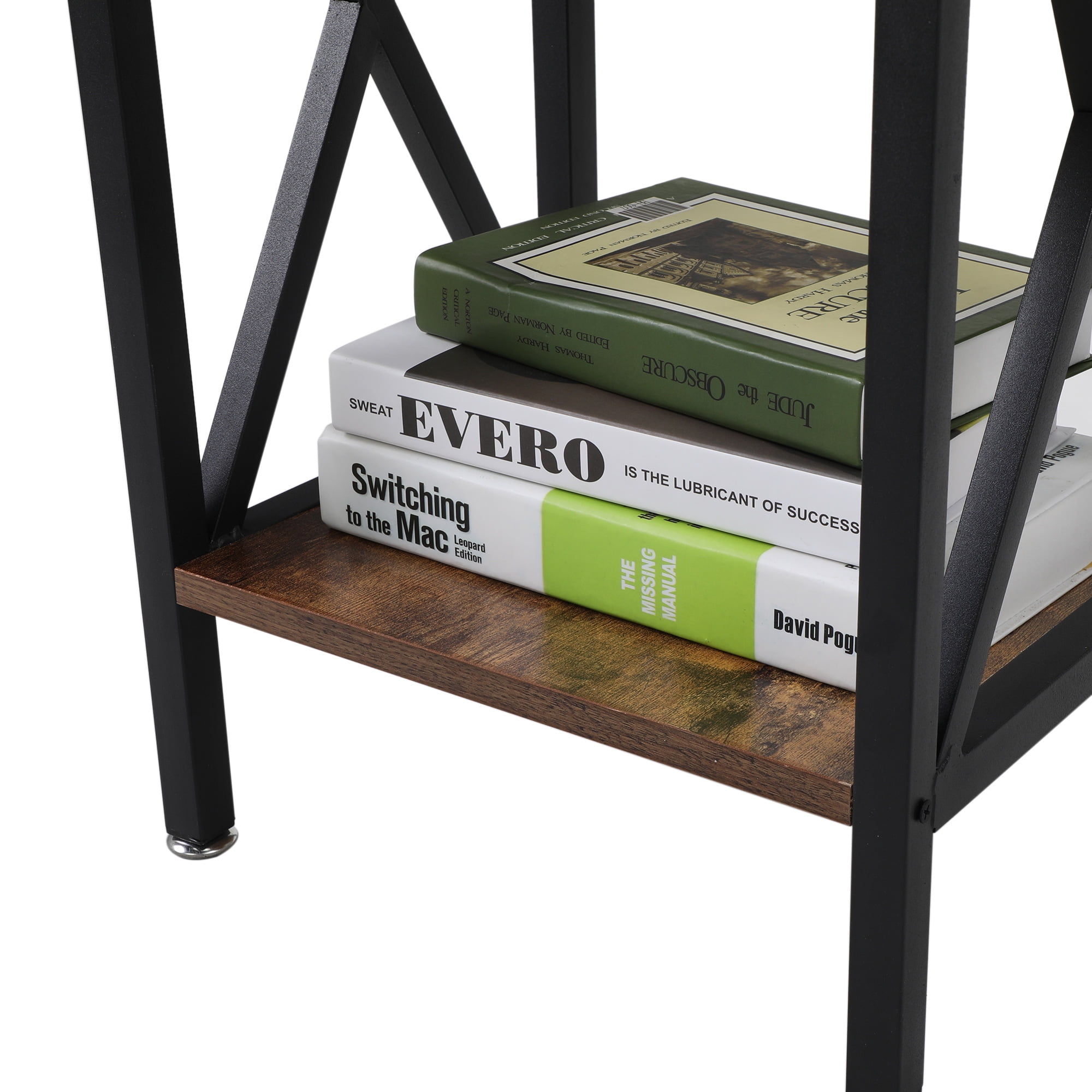 Kepooman Modern Versatile Nightstands, Industrial Bedside Table with Drawer and Storage Shelf, Rustic End Table Side Table Modern Night Stand for Bedroom Living Room Sofa Couch, Brown Kepooman Modern Versatile Nightstands, Industrial Bedside Table with Drawer and Storage Shelf, Rustic End Table Side Table Modern Night Stand for Bedroom Living Room Sofa Couch, Brown