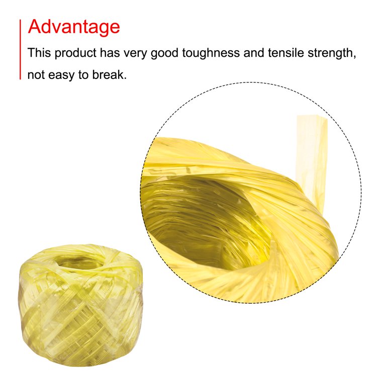 Uxcell Polyester Nylon Plastic Rope Twine Household Bundled for Packing,150m Length,Yellow, adult Unisex, Size: One Size