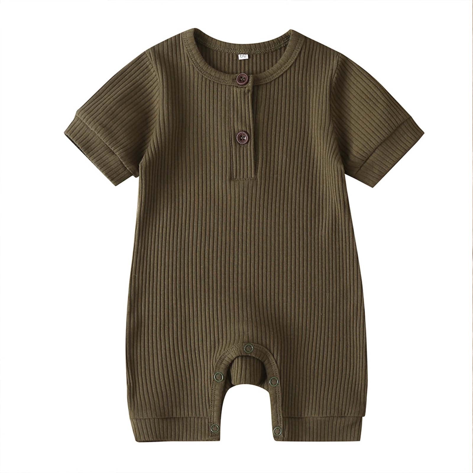 Grenouillère D'Été Légère Et Confortable à Manches Courtes Avec Poches - Nouveau-né Unisexe