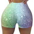 thumbnail image 2 of Picia Beautiful Glitter Printed Workout Shorts for Women Seamless Scrunch Butt Lifting High Waisted Yoga Gym Booty Running Moisture-wicking Short Pants-, 2 of 9