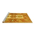 thumbnail image 2 of Ahgly Company Machine Washable Indoor Rectangle Abstract Yellow Modern Area Rugs, 6' x 9', 2 of 4