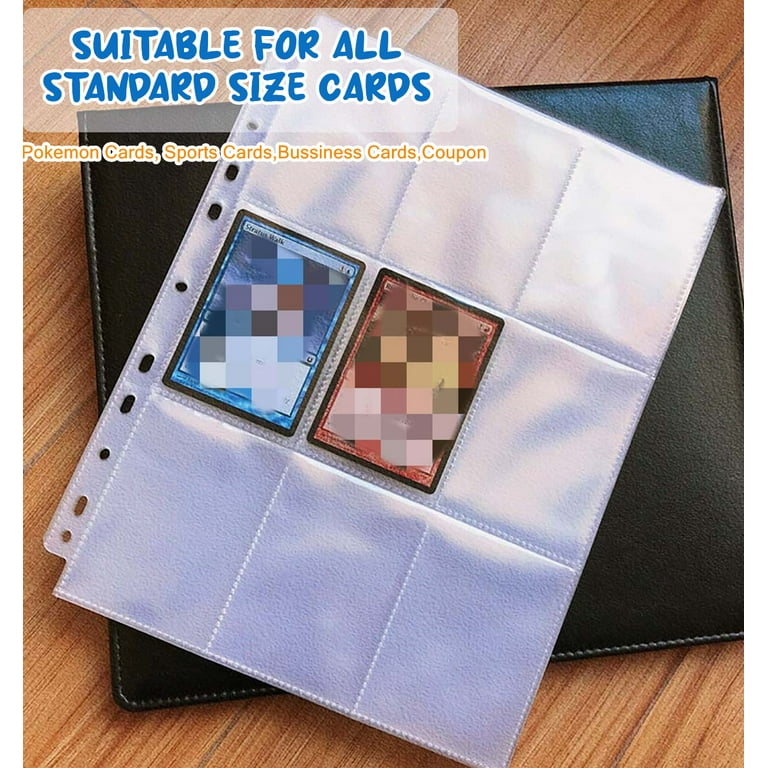 card binder sleeves walmart Card Sleeves Trading Card Holder Binder Sleeves 9 Pocket Page Protector  Double-sided Baseball Binder Sleeves for Coupon Baseball Sport Business  Cards