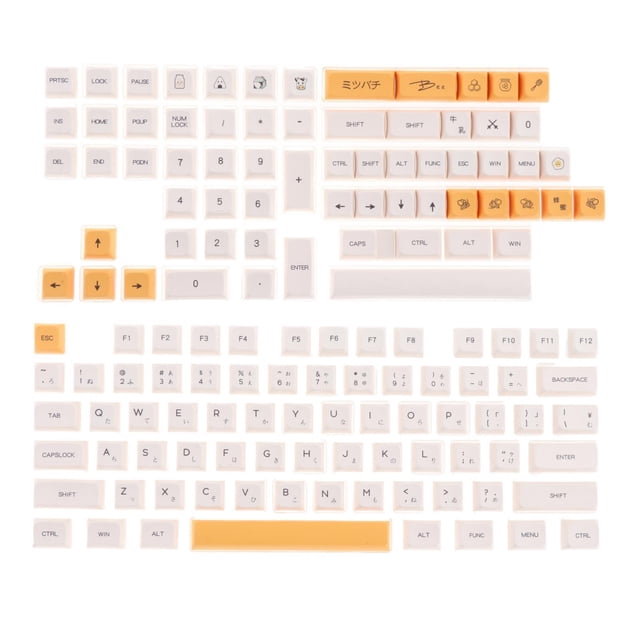 Juego de Teclas PBT jinwen 140 Teclas para Teclados mecánicos 60% 65% 75% 80%