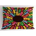 thumbnail image 2 of Ambesonne Flip Flop Pillow Sham, Slippers Mandala, 36" X 20", Multicolor, 2 of 2