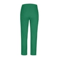 thumbnail image 6 of QATAINLAV Womens Casual Cotton Linen Tapered Pants Loose Elastic Waist Ankle Cropped Trouser with Pockets Summer Vacation Outfits Green XXXXXL Limited Time Sale, 6 of 9