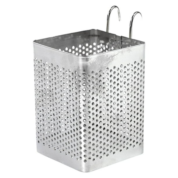 Ounissouiy Estante De Almacenamiento Multifuncional - Multifuncional Y Eficiente Para Colgar Palillos Jaula De Palillos De Acero Inoxidable Cocina y Comedor Cuadrado de cuadrícula única