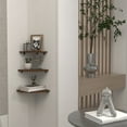 thumbnail image 2 of Wall Mount Floating Corner Shelf Set of 6, Minimalist Wood Corner Wall Shelves for Bedroom, Living Room, Bathroom, Kitchen, 2 of 7