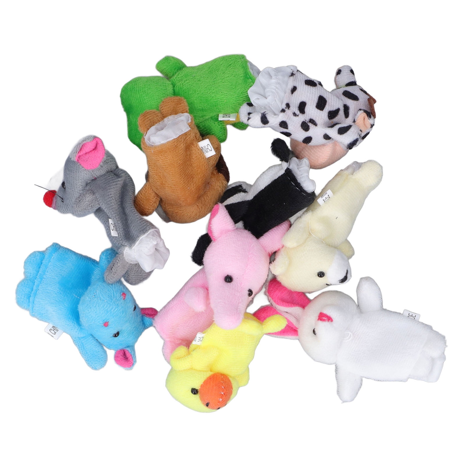 Lot 10 Marionnettes à Doigt En Peluche – Animaux (lapin, Panda, éléphant, Etc.) – Jouet éducatif Pour Conte Et Motricité – Tous âges