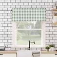 thumbnail image 4 of nqOlkjepod Saga Green Plaid, Farmhouse Country Buffalo Check Farmhouse Short Window Curtain Valances, Rod Pocket Kitchen Valances for Living Room Bedroom Bathroom Cafe, 1 Panel - 60" x 18", 4 of 8