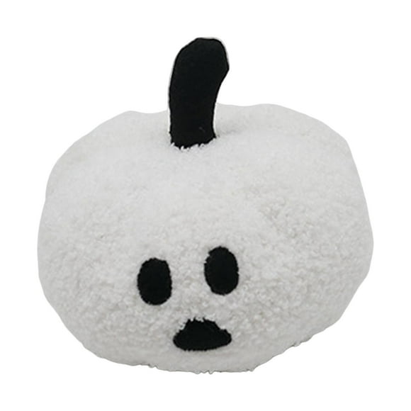 Cojín de peluche de calabaza de Halloween, divertido cojín decorativo para el hogar, calabaza rellena, regalo para niños, decoración para fiesta de Blanco