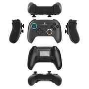 Anbernic RG P01 Wireless Gaming Controller Wireless Controller PC Controller Wired Controller Compatible with Upgraded Dual Vibrate Plug and Play Gamepad Battery Up to 14 Hours Black