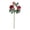 Red, variant on Burnt Rose Stem, 3 Head Burnt Edge Artificial Rose Floral Stem, Minimalist Fake Flower Arrangement Home Decor, Photo Prop for Living Room Bedroom and Shooting Scene