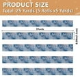 thumbnail image 3 of 5 Rolls Christmas Ribbon 1.5 inch Wide Decorative Ribbon for Gift Wrapping and Holiday Decorations Blue Butterflies Flying, 3 of 7
