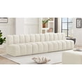 thumbnail image 2 of Meridian Furniture Arc Cream Velvet Modular Sectional, 2 of 8
