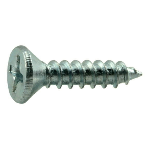 #9 x 3/4" Zinc Plated Steel Phillips Flat Head Wood Screws WSFS-266 (100 pcs)