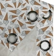 thumbnail image 4 of Ambesonne Sweets Grommet Curtain, Yummy Desert Gelato, 50" x 108", Pearl Pale Caramel, 4 of 6