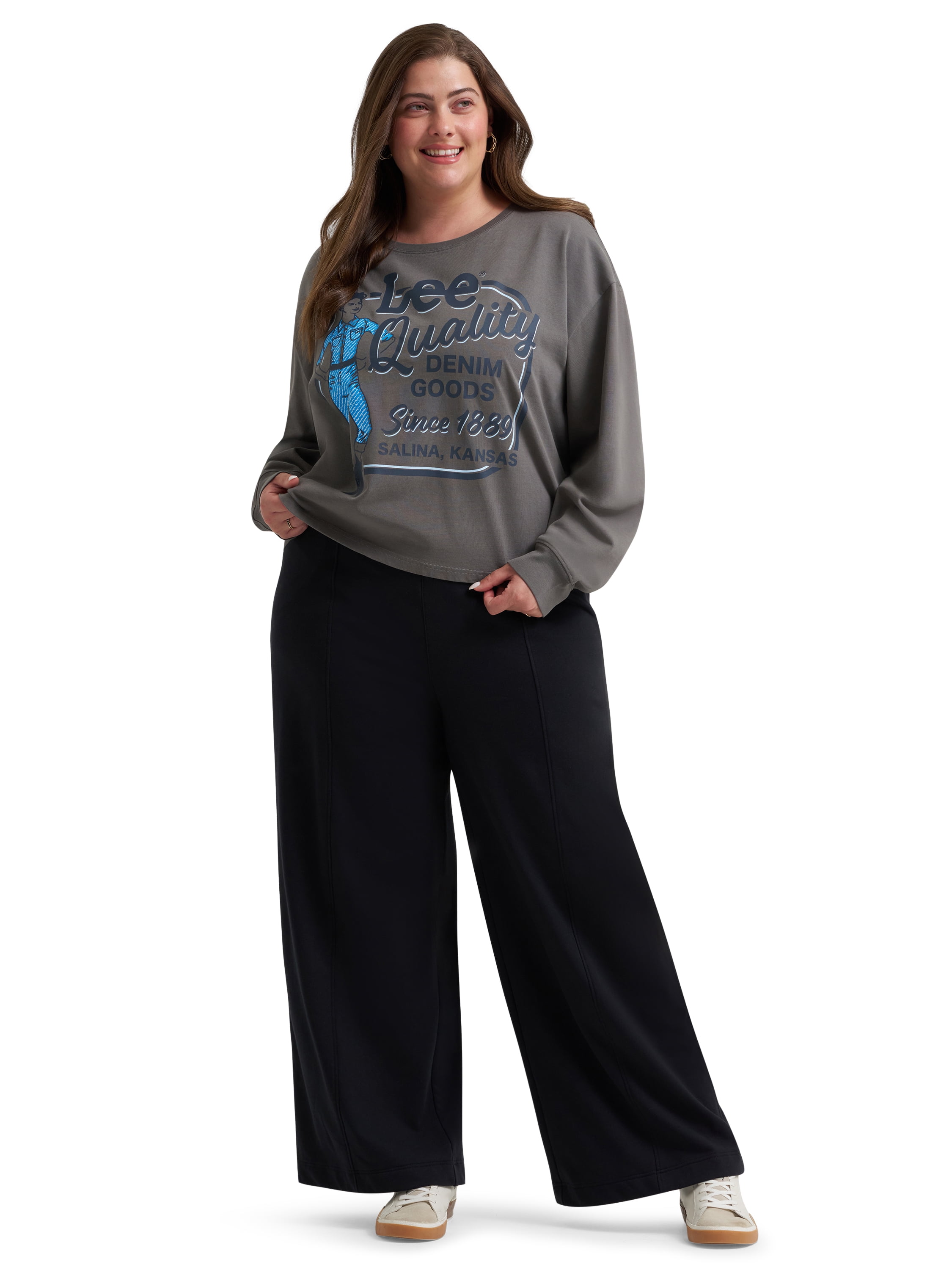 Lee® Women's Plus Relaxed Crew Sweatshirt, Sizes 0X-4X