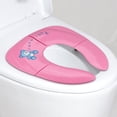 thumbnail image 2 of Asiento de Inodoro Infantil Plegable Viaje Potty Bebé Control de Esfínteres Portátil Personalizar a Necesidades Rosado Sunnimix orinal para inodoro, 2 of 7