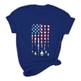 thumbnail image 5 of Vetsdori Summer T Shirts for Women American Flag Independence Day Pullover July 4th Red White and Blue Short Sleeve Casual , Crew Neck Graphic Juniors Tops Red White and Blue, 5 of 6