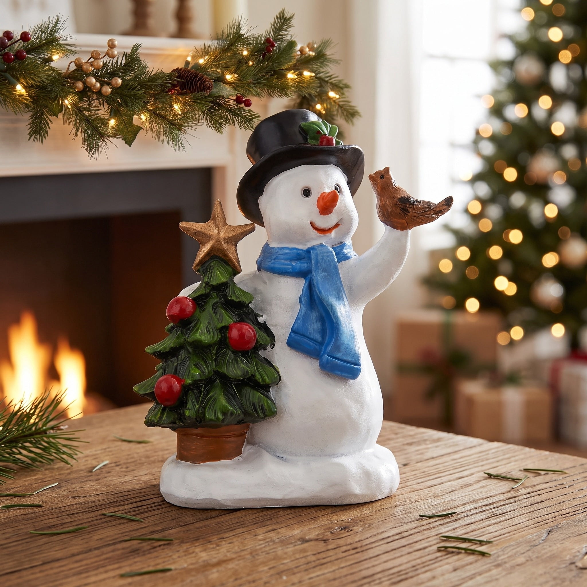 Snowbird Cheer Christmas Village Decorative Figurine, Multicolor, 3", by Holiday Time
