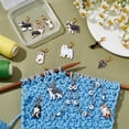 thumbnail image 4 of 11Pcs Animal Stitch Marker Charms Cat Dog Alloy Enamel Charm Locking Markers Acrylic Number Bead Knitting Row Counter Chains with Claw Clasps, 4 of 8