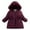 Red, variant on Toddler Girls Parka Puffer Jacket with Faux-fur Trim Hood Pockets Windproof Warm Thick Winter Mid Long Down Coat (12 Months, Red)