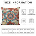 thumbnail image 5 of SHANXI Flower Throw Pillow Cover Ethnic Red Teal White Yellow 18x18in, 5 of 5