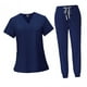 thumbnail image 2 of Conjunto De 2 Uniformes Médicos Femeninos, Lavables A Máquina, Ropa De Trabajo De Enfermería, 2 of 8