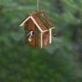 thumbnail image 6 of Handmade Cedar Wooden Birdhouse for Outside Hanging Bluebird House Garden Patio Decorative Nest Box for Hummingbirds Finches Wrens Chickadees Cardinals Outdoor Rustic Bird Feeder, 6 of 7