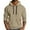 Beige, variant on Men’s Hooded Pullover with Sherpa Lining Casual Long Sleeve Drawstring Hoodie and Zipper Pockets for Everyday Wear Black L