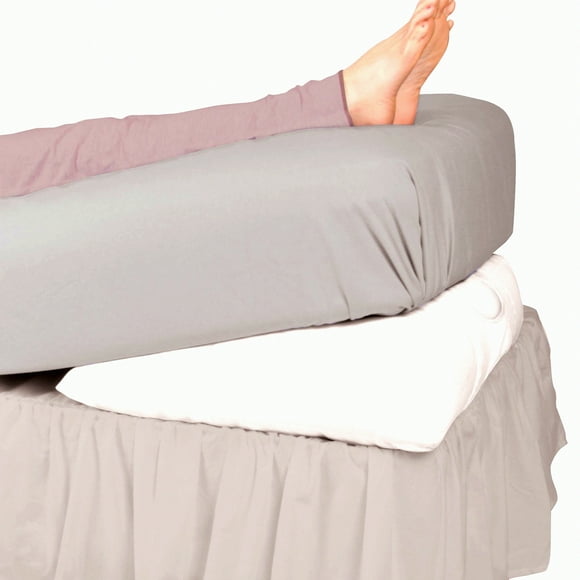 ElevateRest Oreiller en Coin - Coussin de Soutien Orthopédique pour Soulager les Douleurs Dorsales, Reflux Acide, Ronflement - Couleur Blanche, Hauteur Réglable, Sommeil Confortable