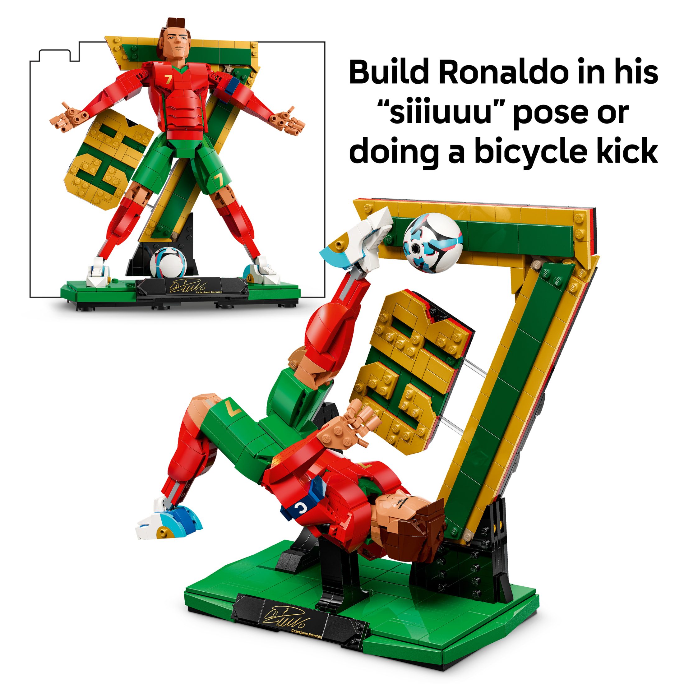LEGO Ediciones Cristiano Ronaldo - Set de Colección Co-Pack - Juguete de Construcción para Niños - Coleccionable de Fútbol - Decoración Deportiva para Niños y Niñas, Mayores de 12 - Idea de Regalo para Fans del Fútbol - 66823 7